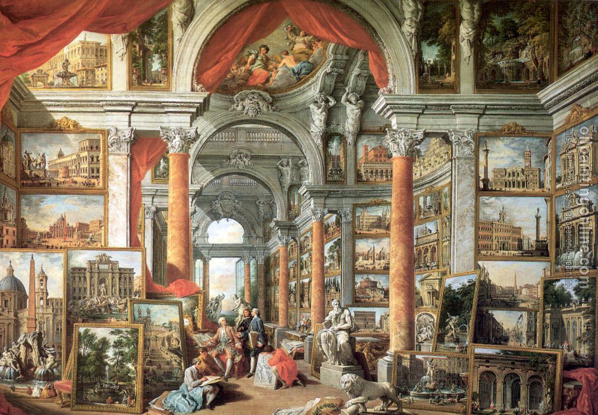 Panini, Giovanni Paolo - Picture Gallery with Views of Modern Rome